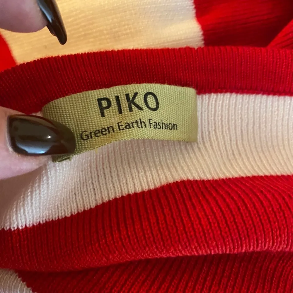 Piko Cotton Striped Cardigan Sweater‎ Red Size M - Image 2