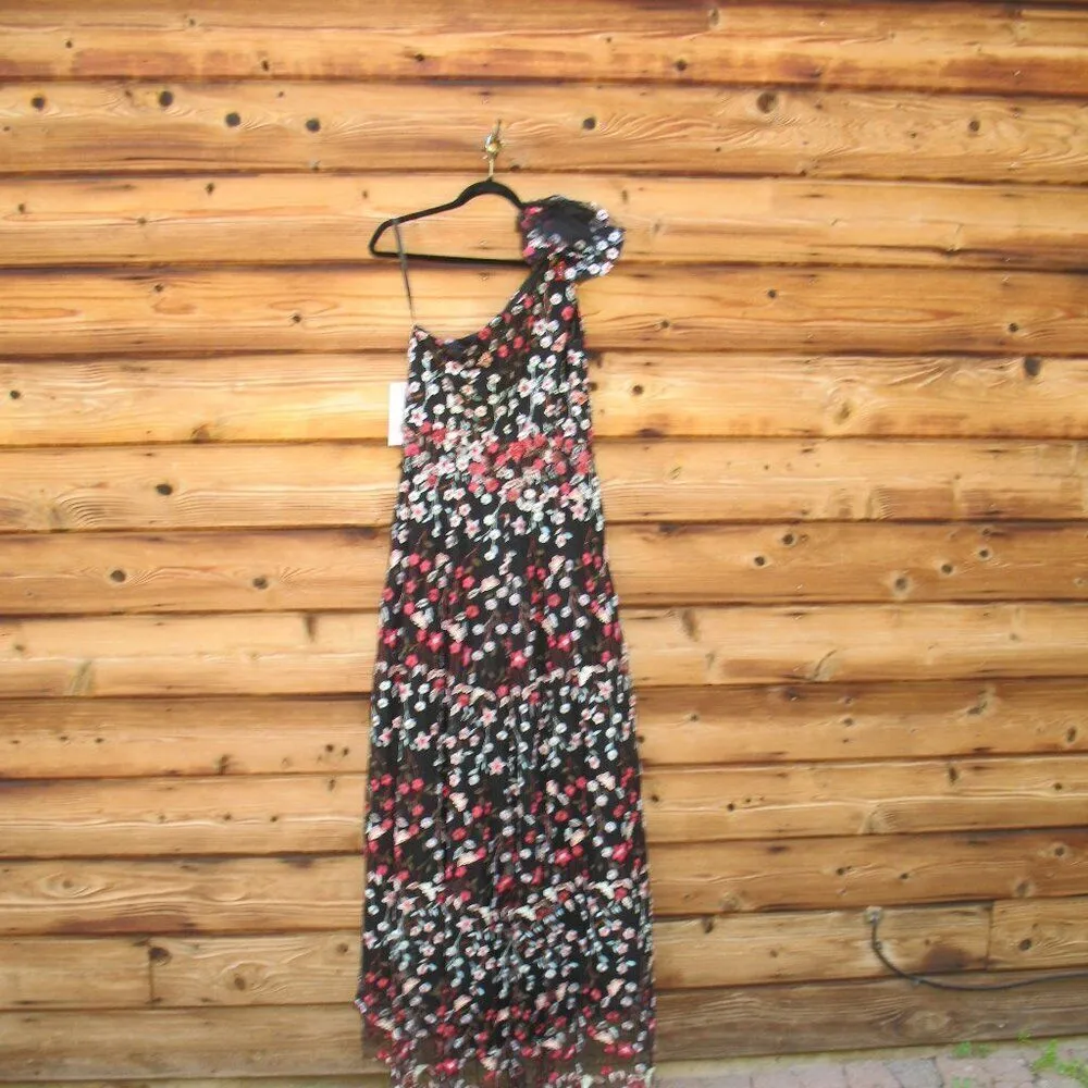 Mac Duggal 20331 EMBELLISHED RUFFLED ONE SHOULDER A LINE GOWN Black 12 - Image 9