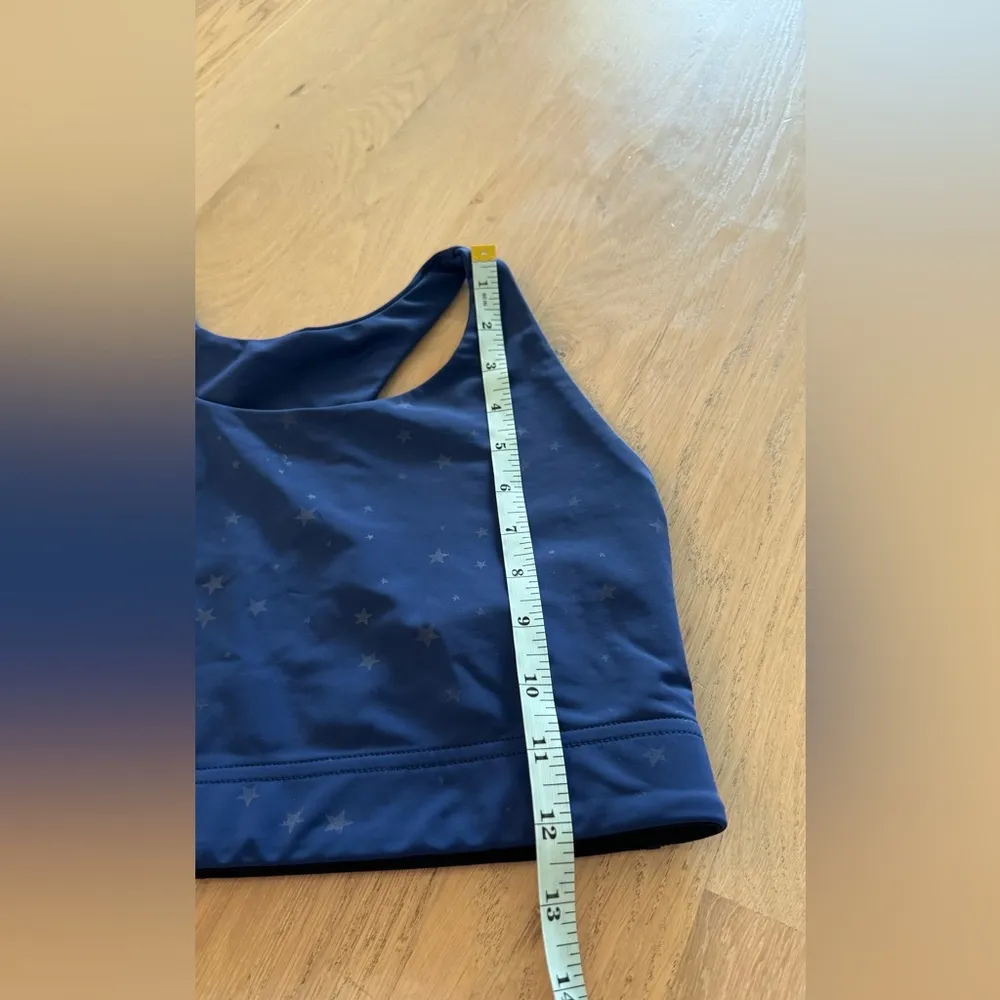 Terez Foil Medium Impact Printed Sports Bra blue stars size medium - Image 5