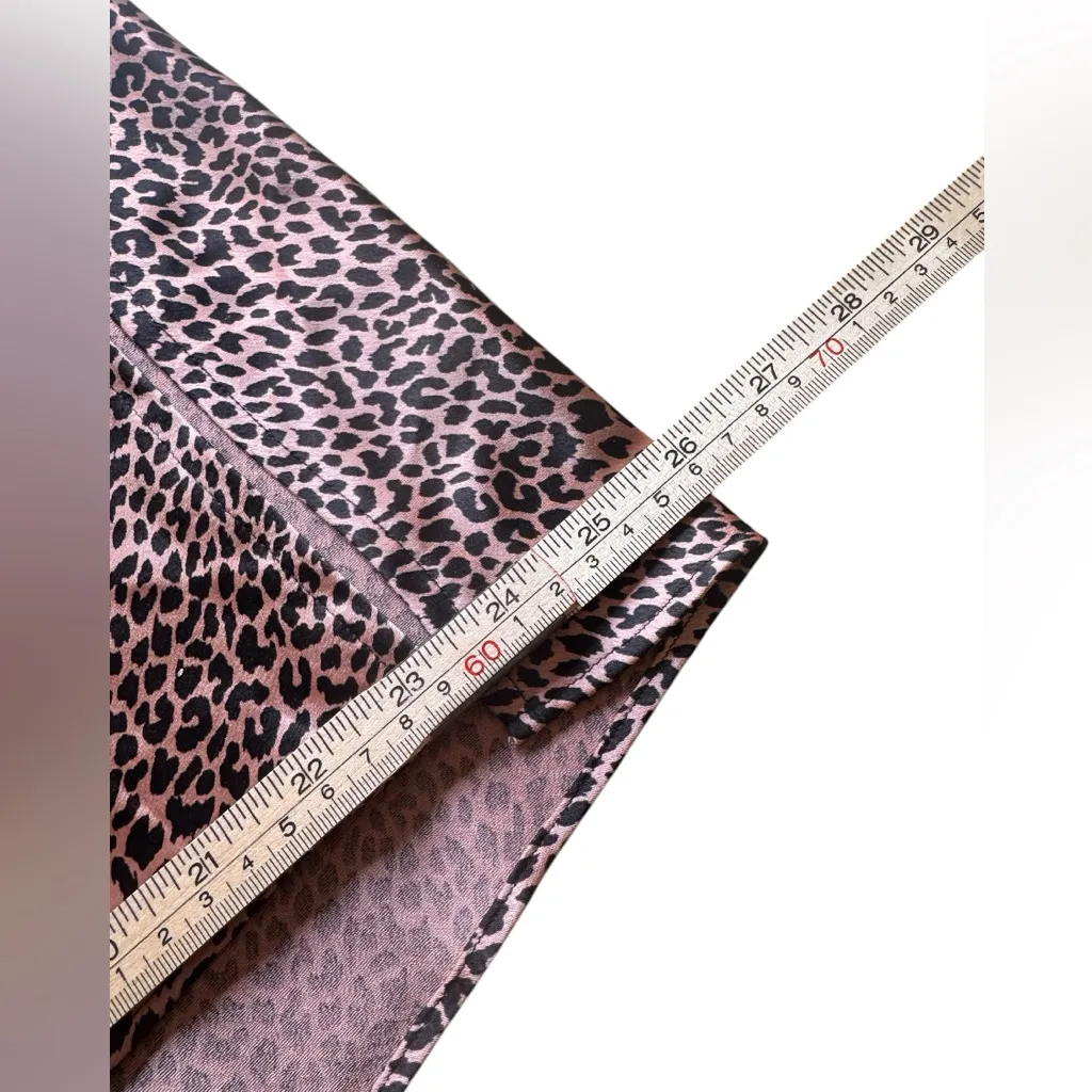 Victoria’s Secret Leopard Print Pink + Black Silky Satin Midi Slip Skirt XL NWT - Image 8