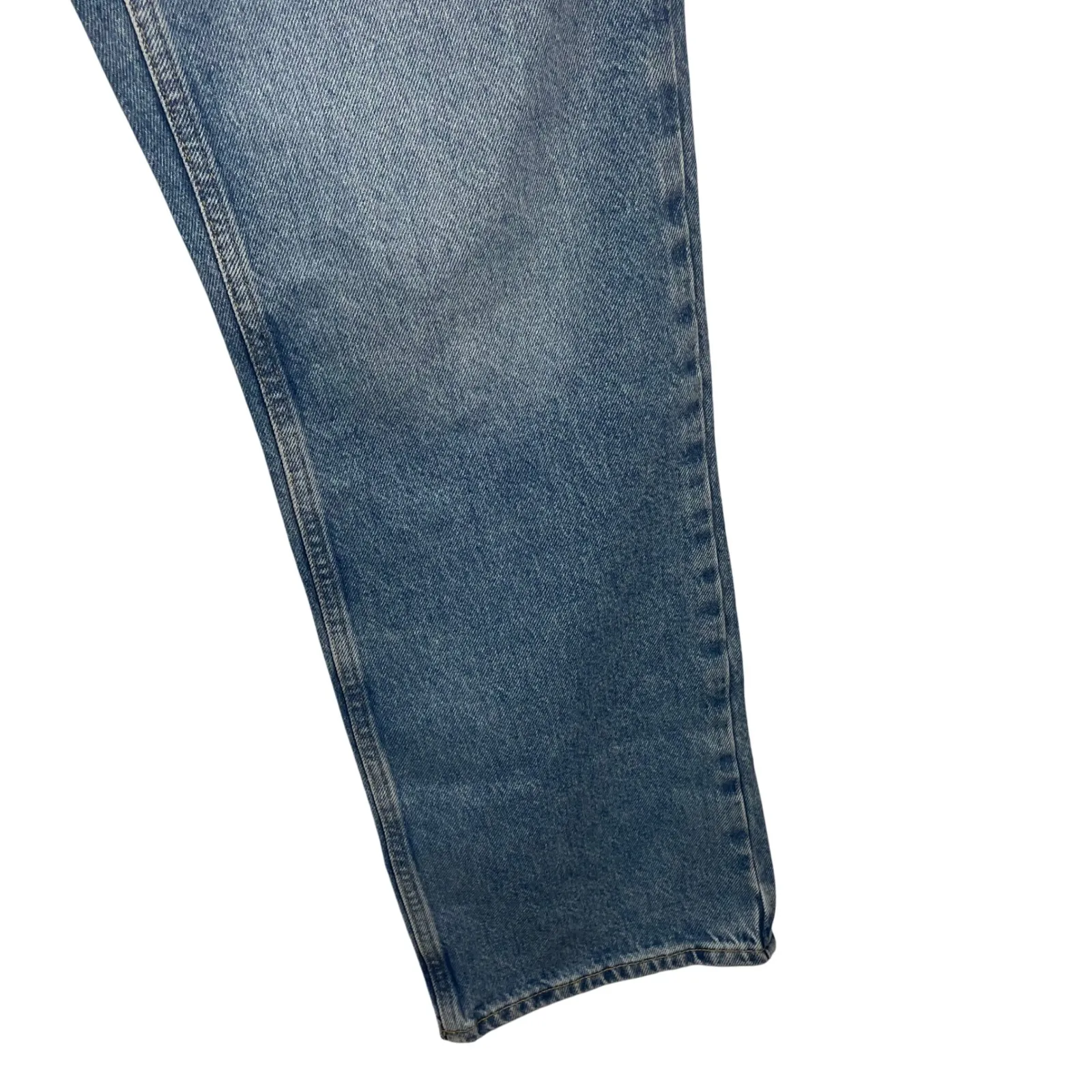 ZARA 90's Straight High Rise Jeans Light Wash Blue Women's‎ Size 12 / EUR 44 NWT - Image 3
