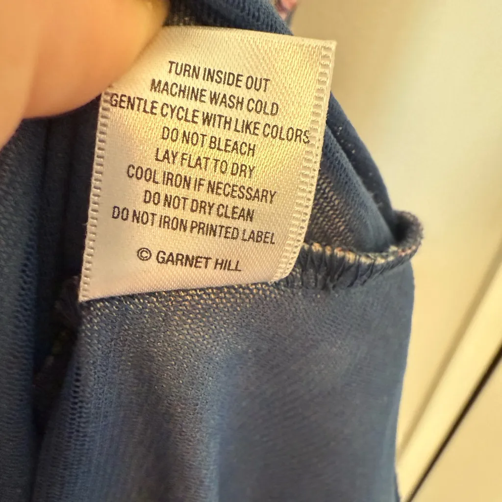 Garnet Hill Floral Wrap Dress Stretch Jersey Medium - Image 8