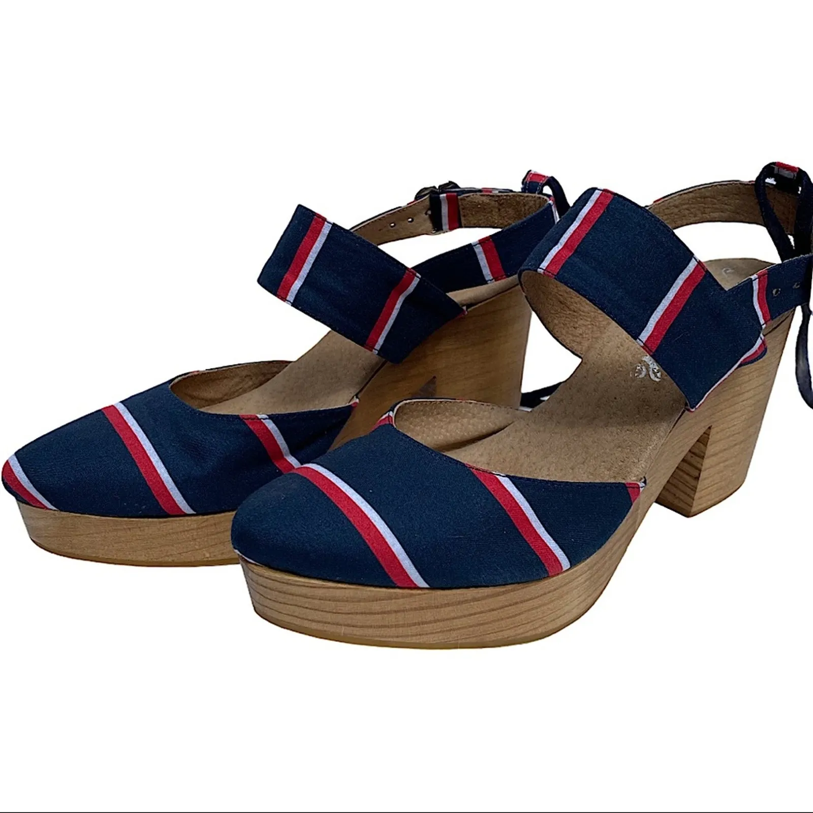 Free People Sandals Clogs 9 Retro Heels Lace up Ankle Boho 70s Festival Monaco - Image 7