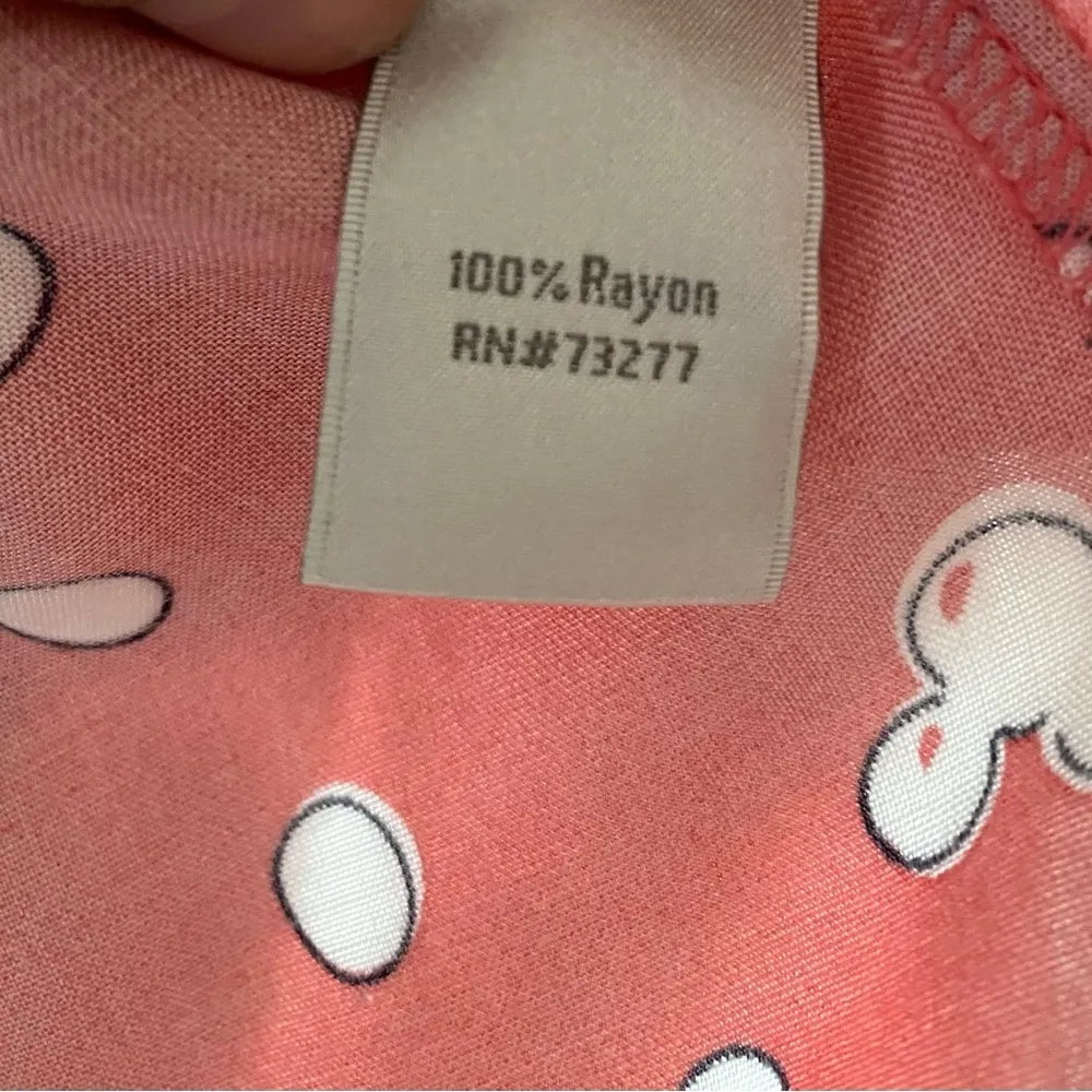 Disney’s Minnie Rocks The Dots LC Lauren Conrad Collard Blouse Top Pink Size XS - Image 10