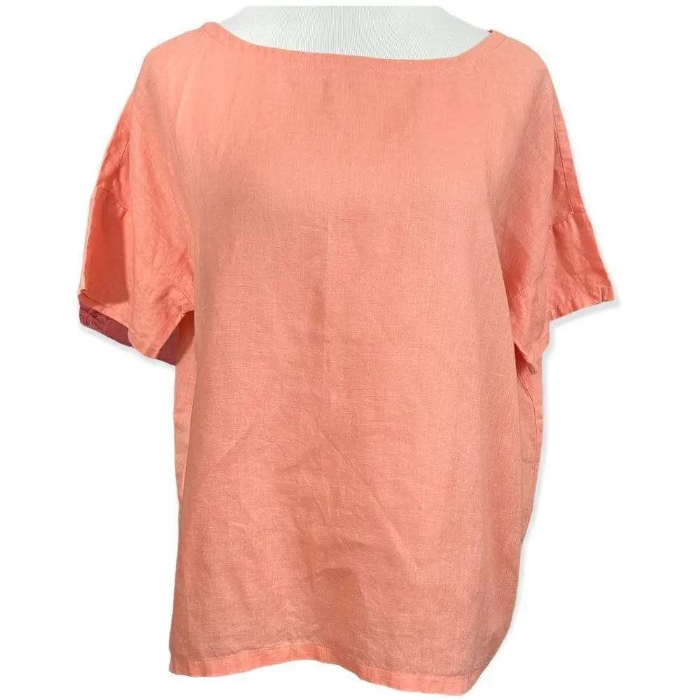 Eileen Fisher Organic Linen Handkerchief Oversized Boxy Top Organic Linen xs - Image 2