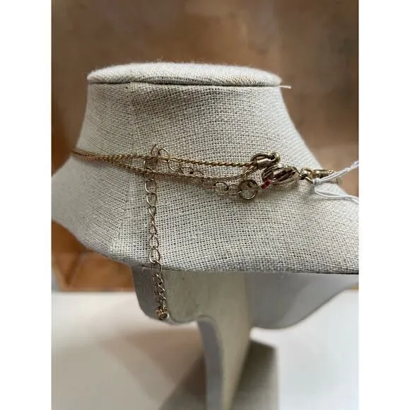 NWT Romolo Gold Phoenix Feather Double‎ Chain Collar Necklace - Image 6