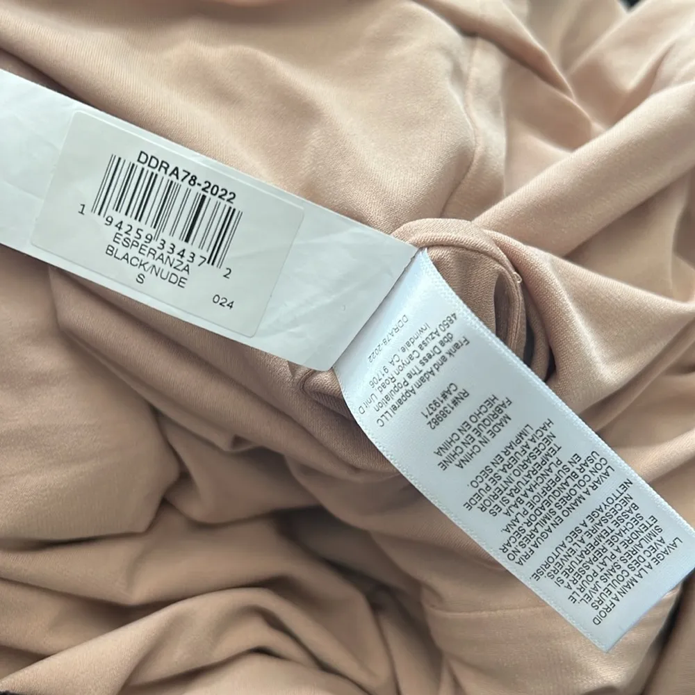 Dress the Population Esperanza Bodycon Mini Dress, Black/Nude Size S EXCELLENT - Image 11