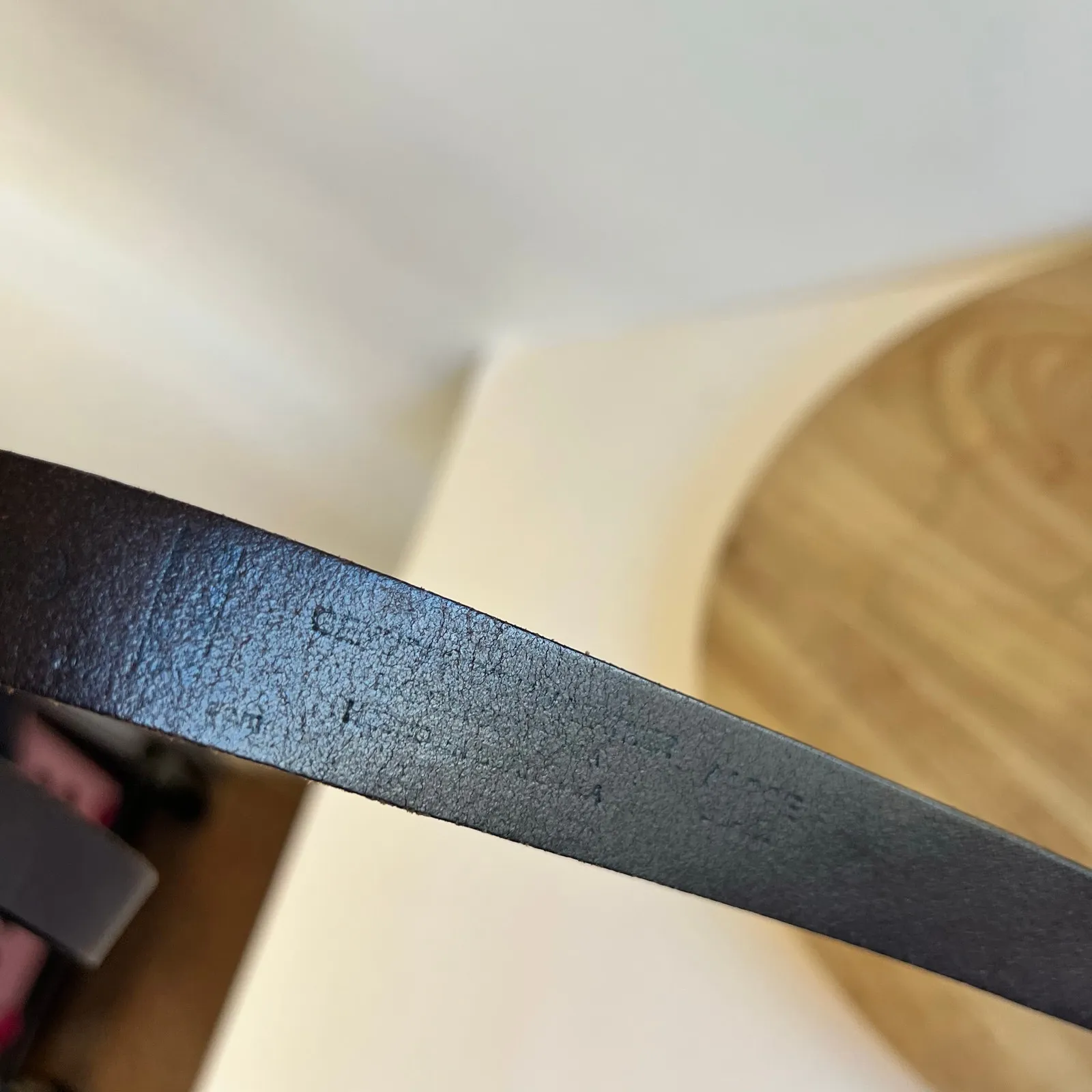 Vintage Levi's Brown Genuine Leather USA Made Golden Buckle Belt Size Small - Image 5