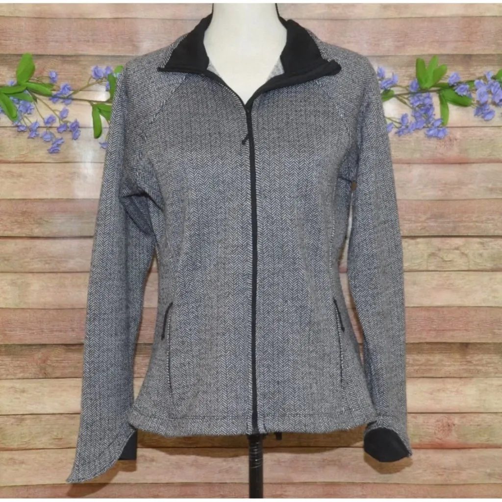 Columbia Ladies Gray Full Zip Jacket Size L Pockets Athletic Wear Gym Work Out - Image 3
