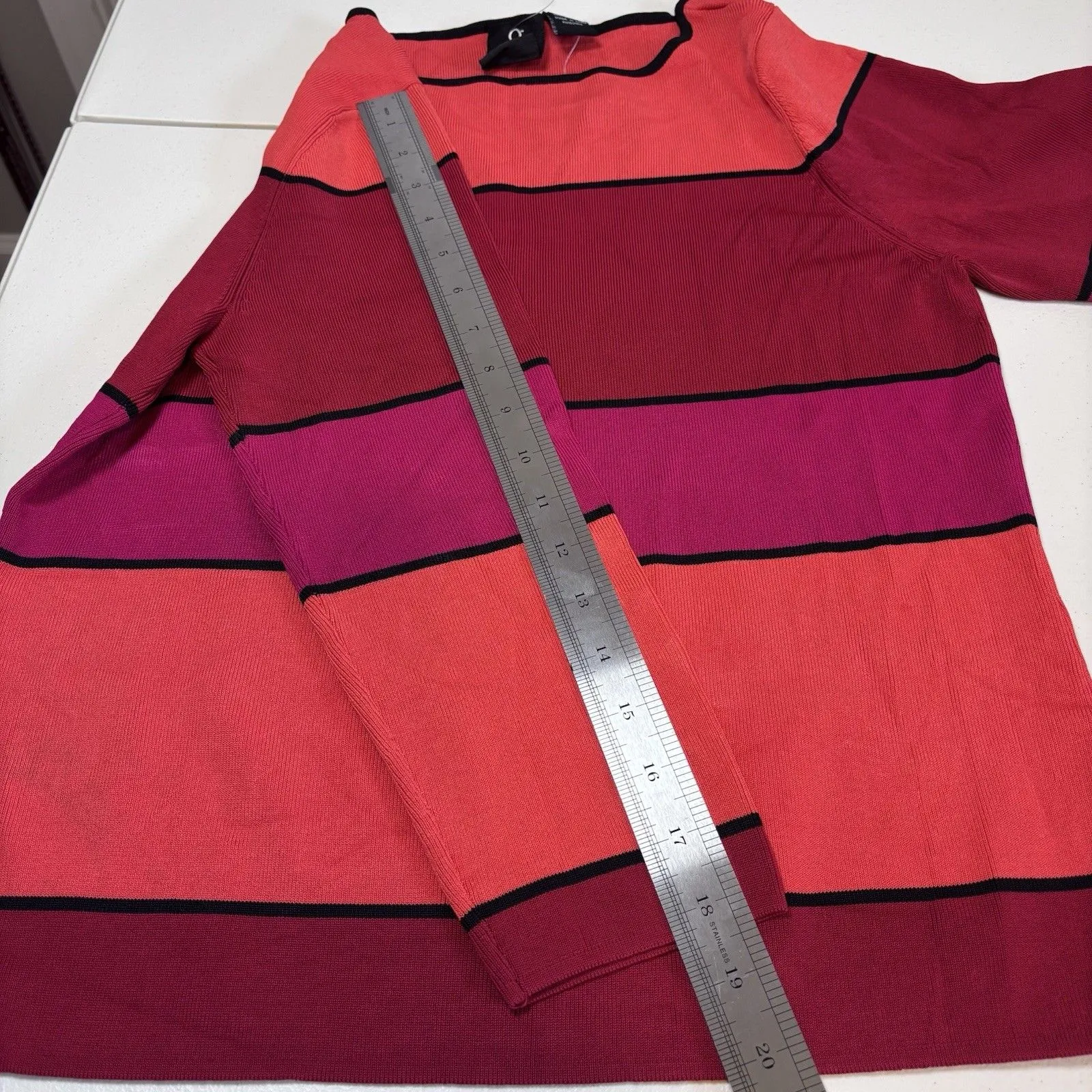 Grace Knitwear the perfect fit long sleeve shirt size Large Orange/Red/Black NWT Orange - Image 10