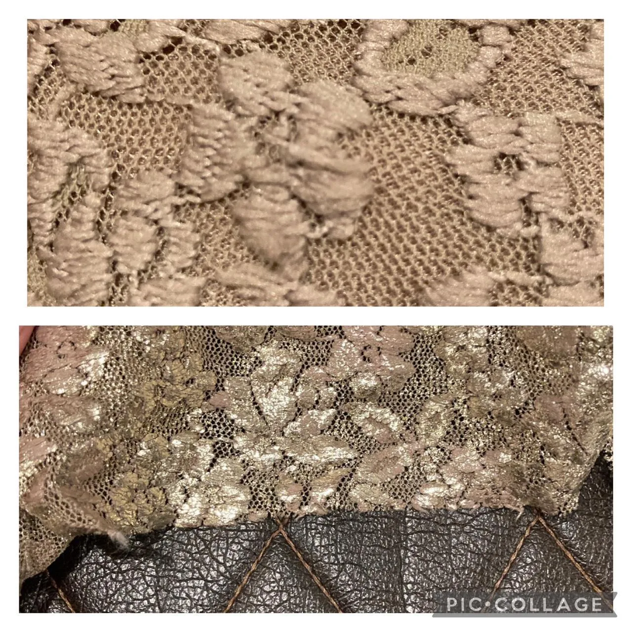 Floral Brown Gold Metallic Foil Mini Dress - Image 6