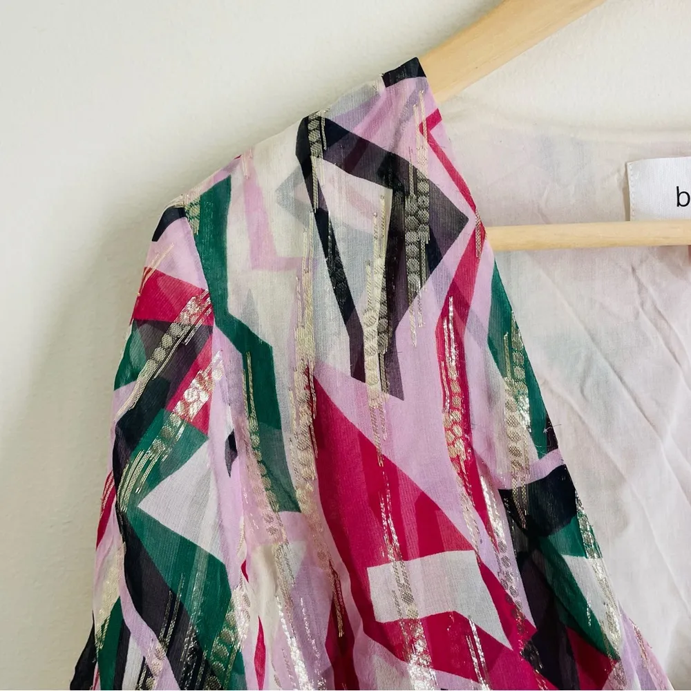 ba&sh Beryl Rose Silk Faux Wrap Midi Dress size L (10) as seen on Kelly Ripa - Image 7