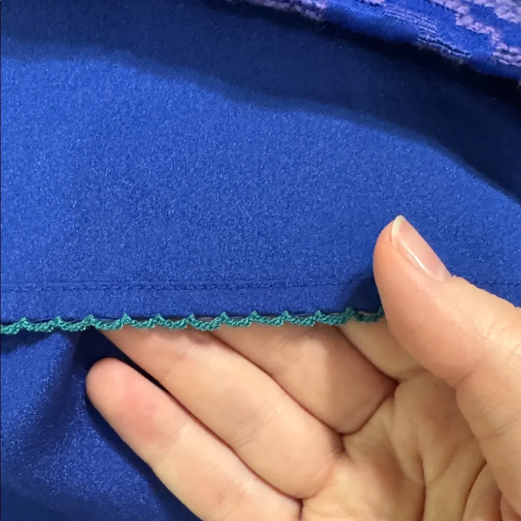 Maeve Anthropologie Averie Royal Blue Aztec Fit And Flare Brocade Dress Size 14 - Image 12