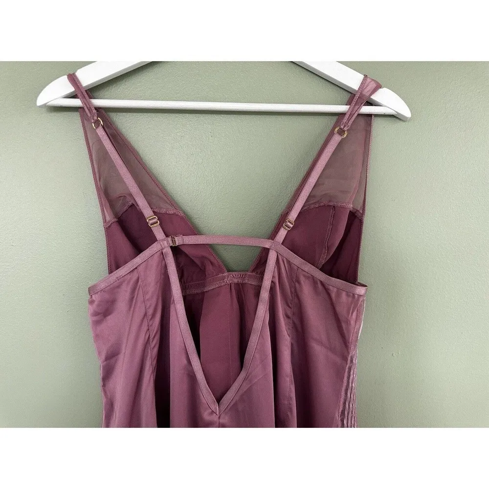 Victorias Secret Slip Dress Sz L Y2K Pink Barbiecore Deep V Coquette Rare Sexy‍ - Image 4