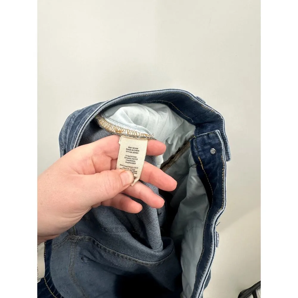 Soft Surrounding Medium Wash Straight Skinny Leg High Rise Jean Size XL - Image 8