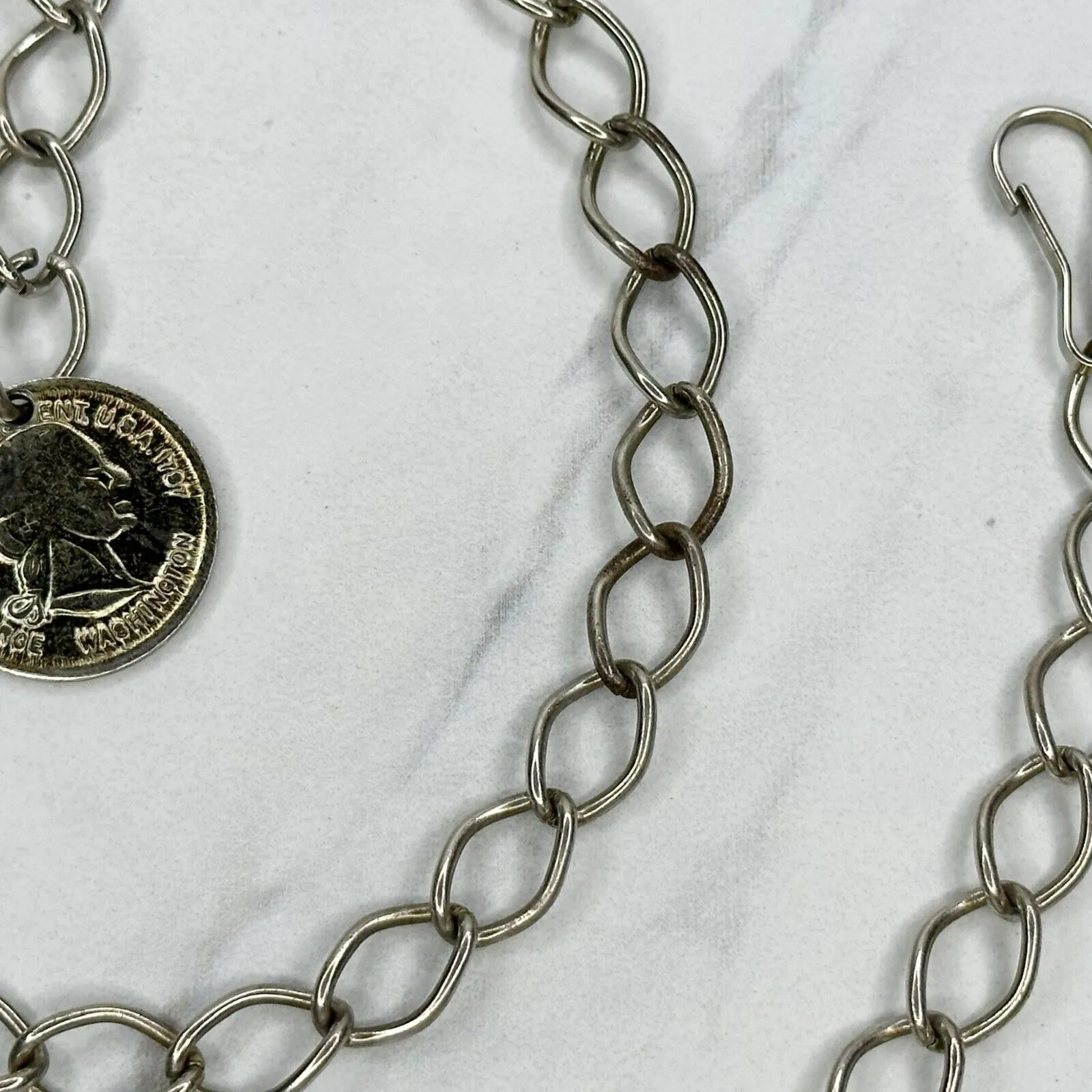 George Washington Coin Chain Belt Gold Tone Y2K Small/Medium (S/M) ✨ - Image 7