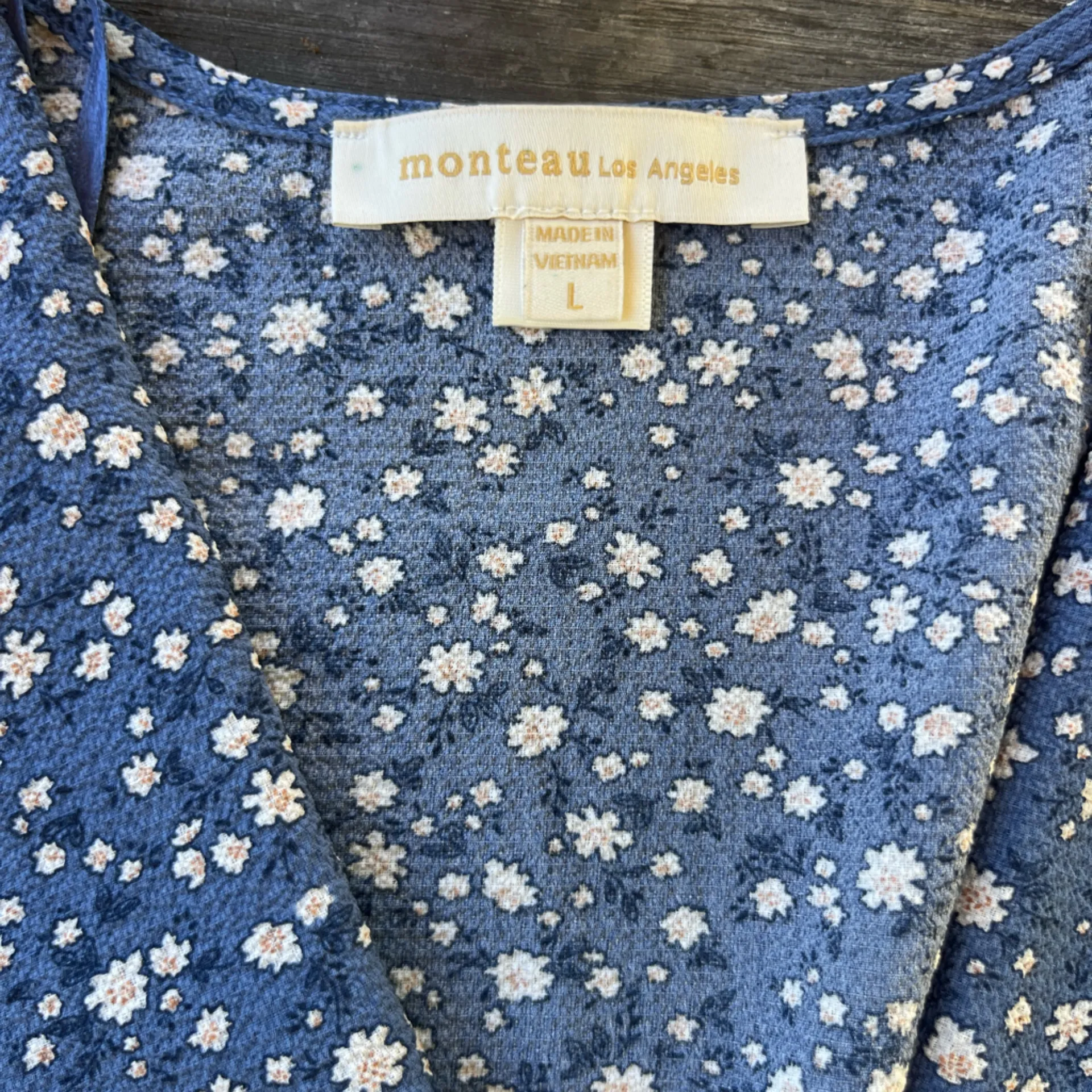Monteau Navy Floral Blouse - Image 3