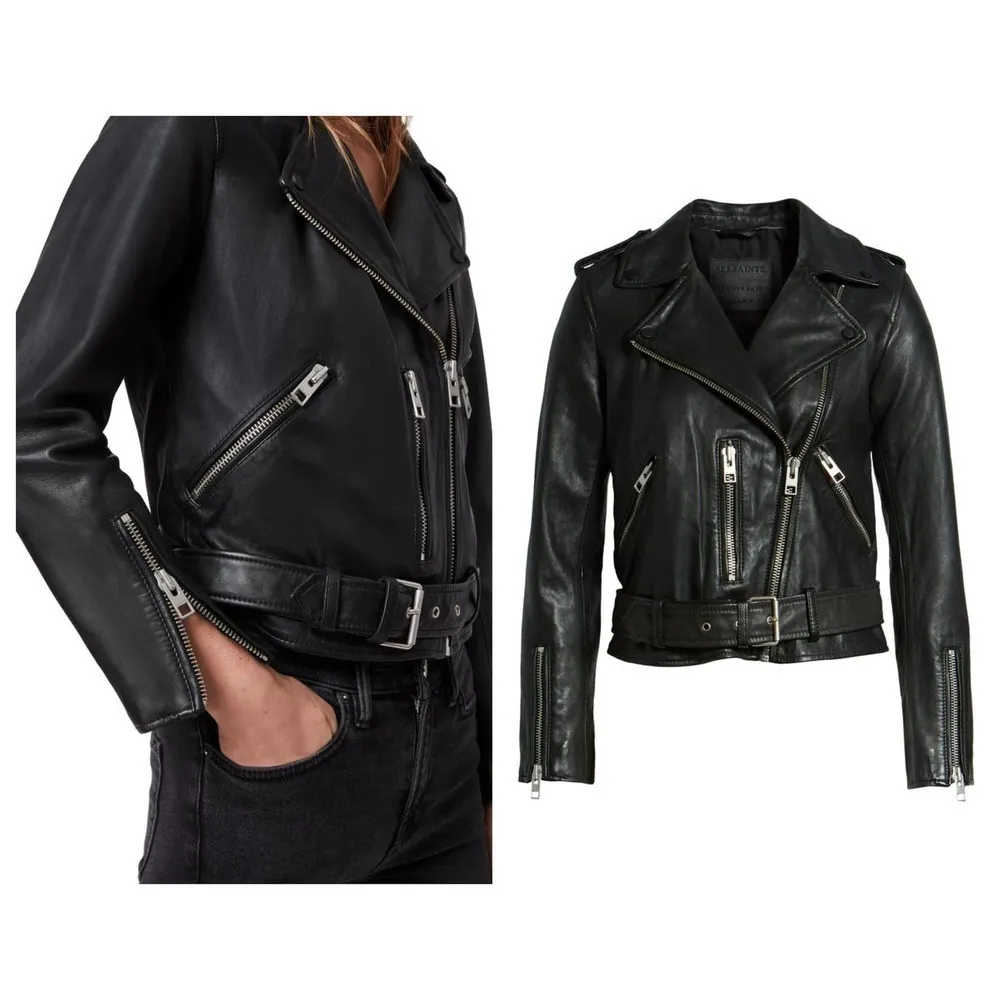 ALLSAINTS  Balfern Leather Biker Jacket (US/2) - Image 3