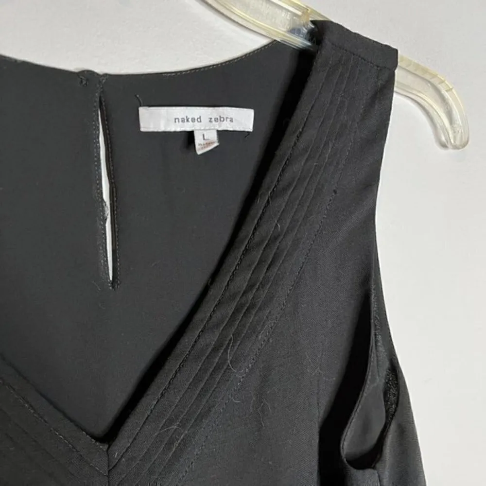 Naked Zebra 🌺  black chiffon tank top - Image 2