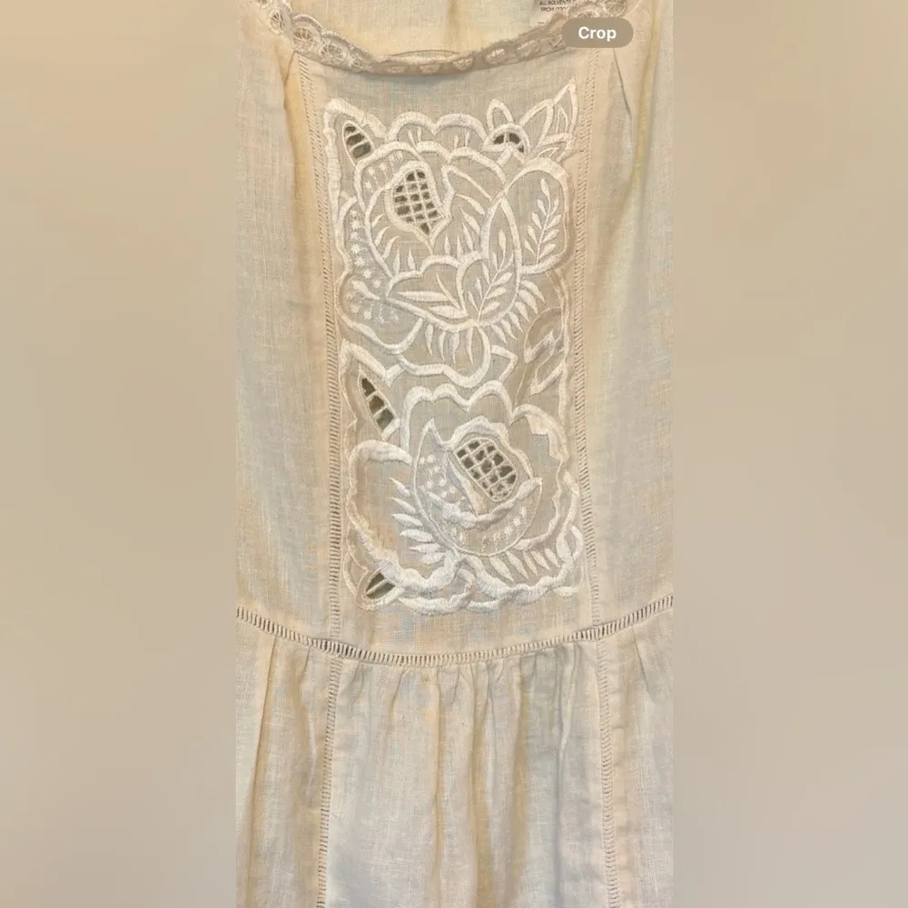 Isabel Marant Vtg Embroidered L/S Cream 100% Linen Blouse Top Size 3 (Lge) - Image 2