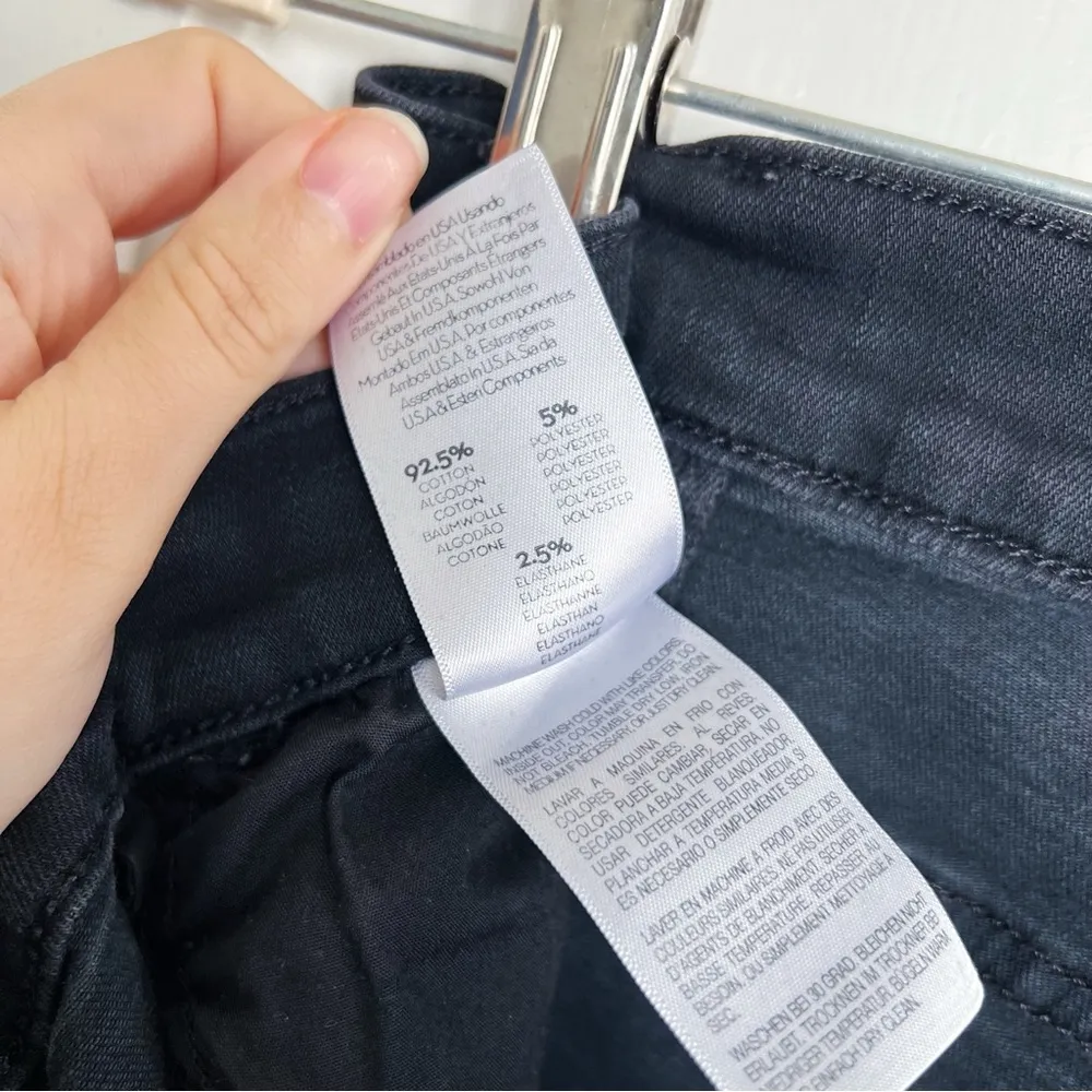 MOTHER • The Hustler Ankle Fray jeans washed black Not Guilty bootcut flare crop - Image 10