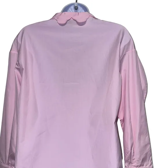 Parden’s Italy pink cotton long sleeves buttons down‎ blouse size 42 Feminine Size M - Image 7