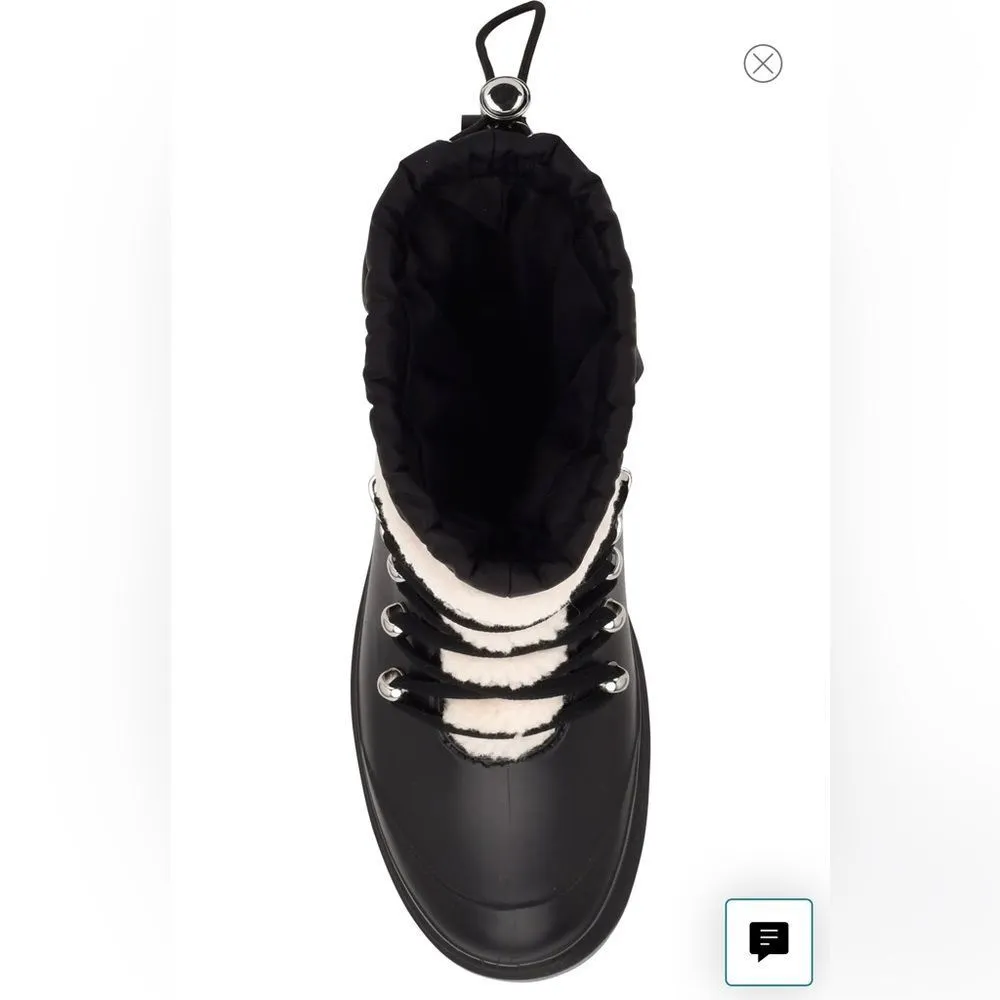 Marc Fisher Freely Waterproof Combat Lace-Up Boot in Black Size 10 NEW - Image 5