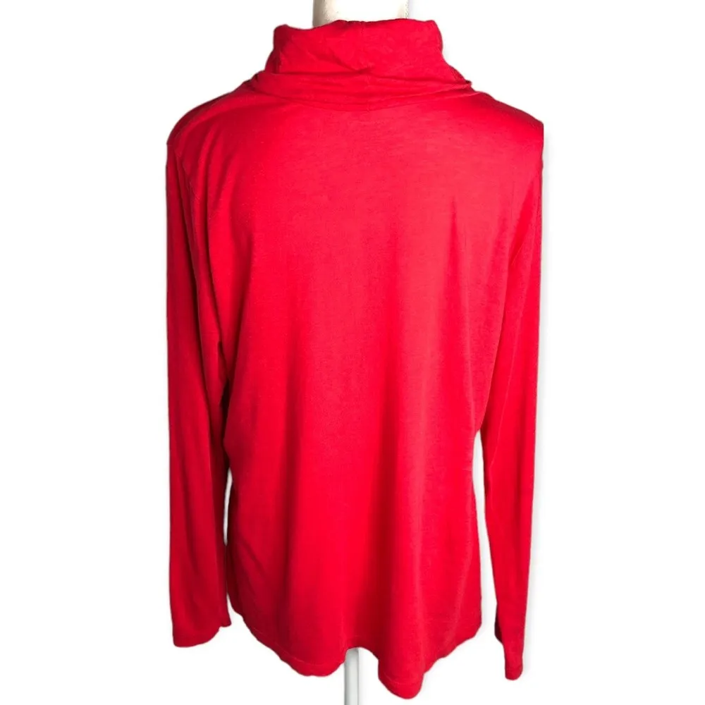 Old Navy Red Turtleneck Long Sleeve Top - Image 4