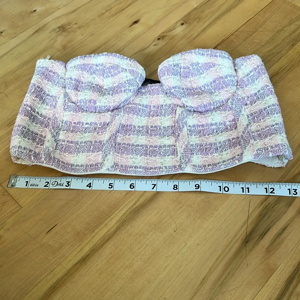 Zara Corset Tweed Underwire Lined Crop Top - NWT - Image 8