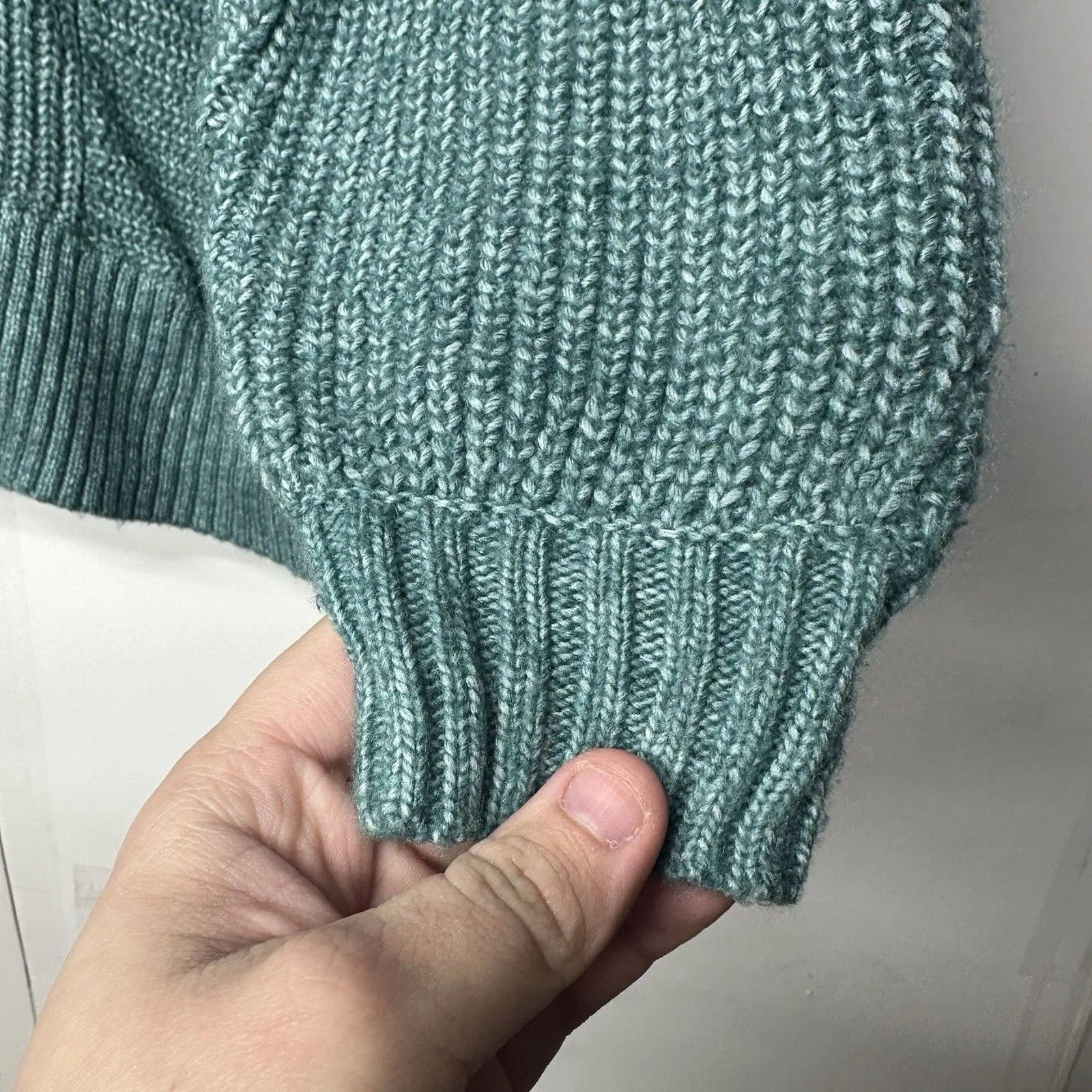 American Eagle Women’s Small Green Cowl Neck Knit Sweater - Image 6