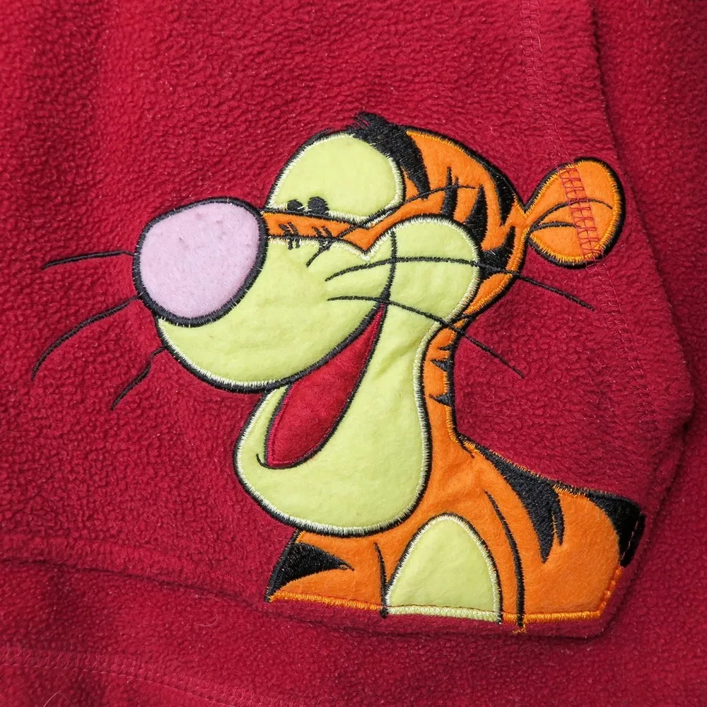 Vintage 90s Winnie the Pooh Tigger Fleece Half Zip Hoodie - Image 6