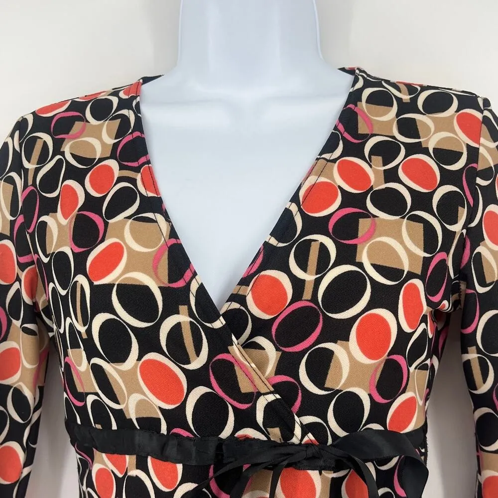 Vintage Y2K A. Byer Retro Babydoll Womens Top Sz S Coquette Asymmetrical Circle - Image 2