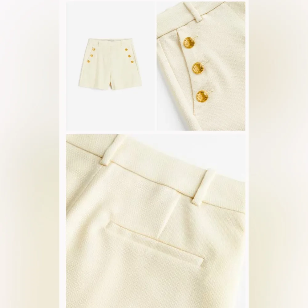 H&M textured shorts new with tags SIZE 14 beige in color - Image 3