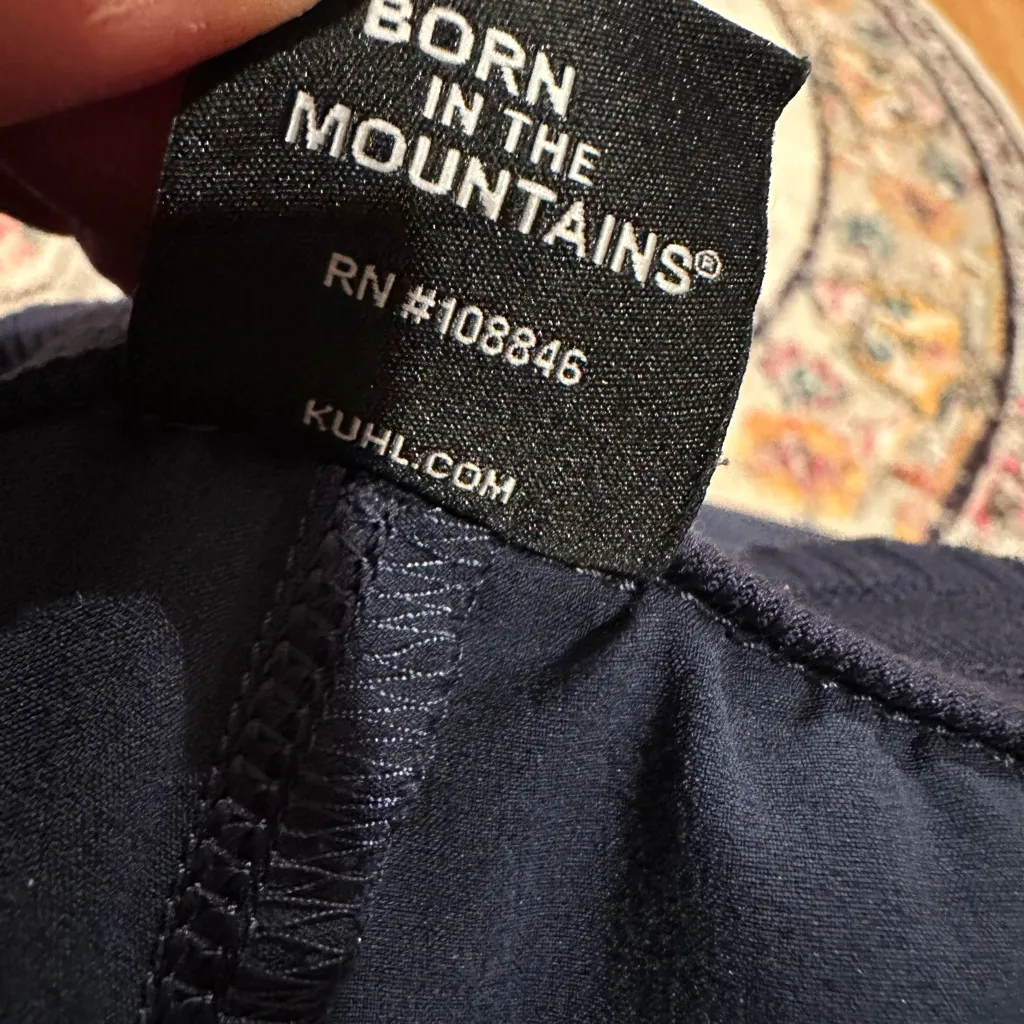 Kuhl Women's FreeFlex Move Navy Blue Barrel Baggy Pants Size M Reg - Image 9