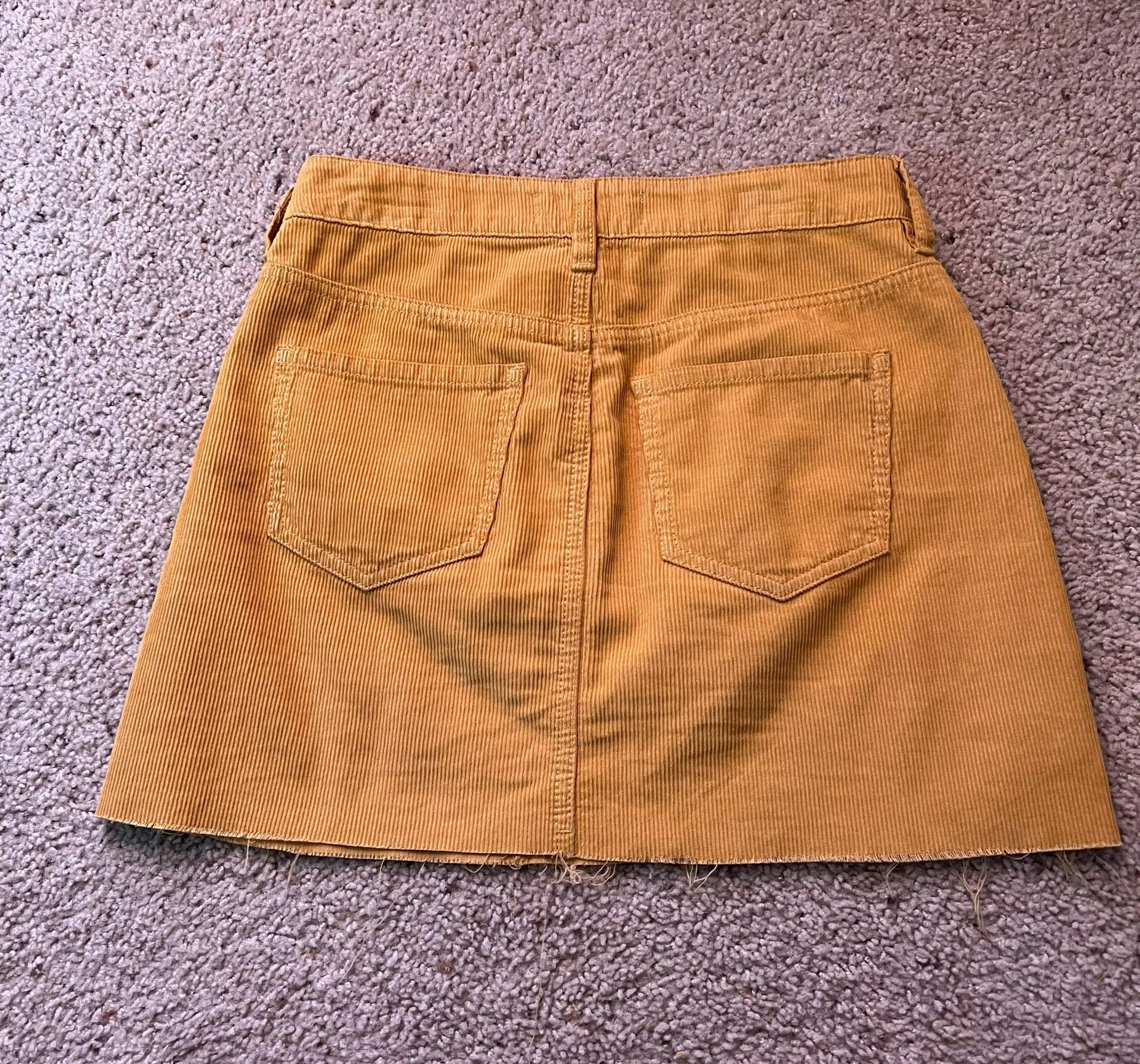 Yellow Corduroy Skirt - Image 3