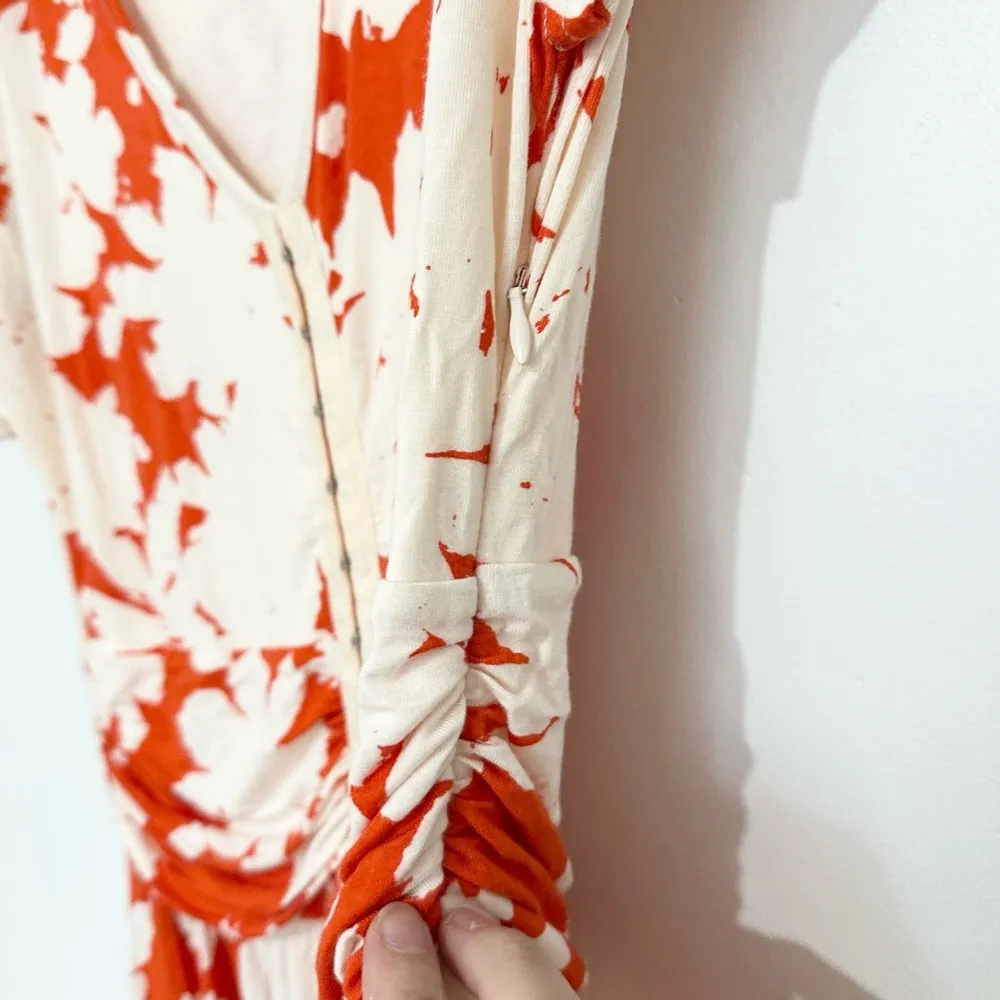 MAEVE ANTHROPOLOGIE red Corset Black Paris Floral Mini V - Image 4