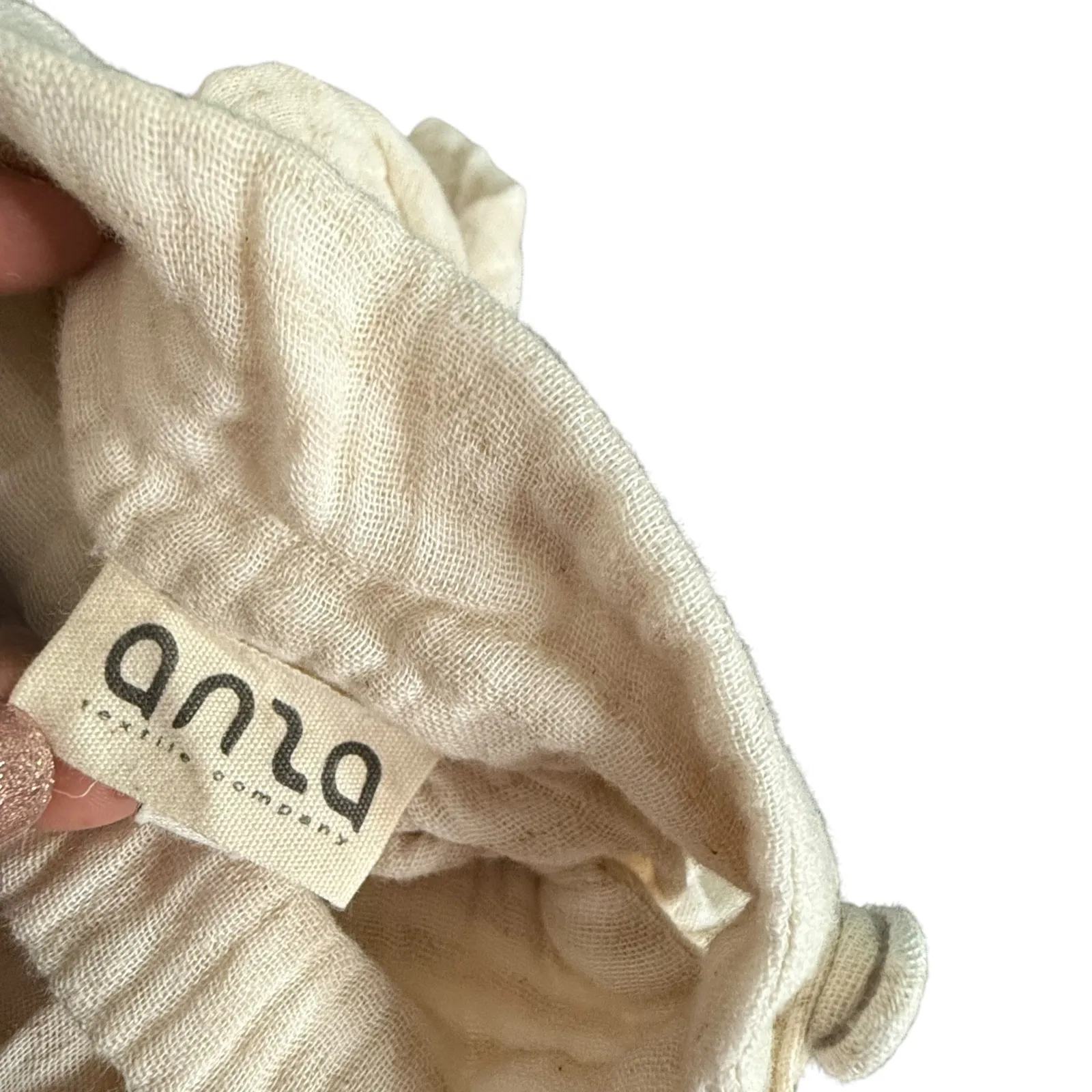 ANZA Organic Gauze Cotton‎ Beach Dress Womens S Ruffles Open Back Cover Up BOHO Tan - Image 10