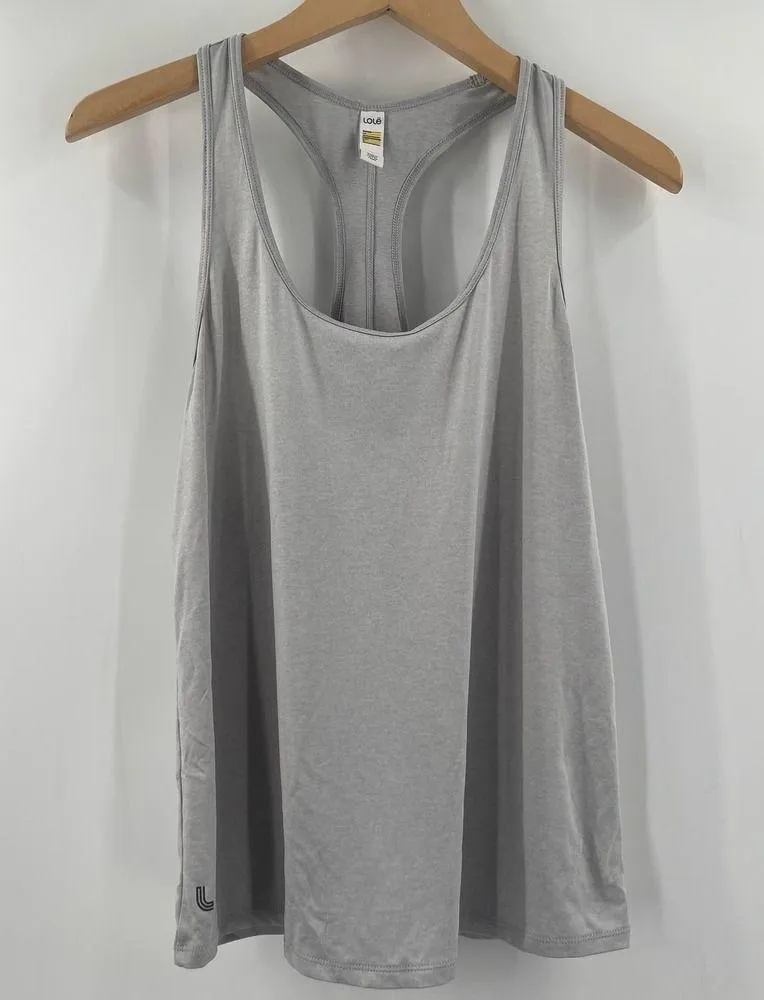 LOLE Tank Top Size Large Light Gray Racerback Athleisure Athletic Yoga Outdoor - Image 11
