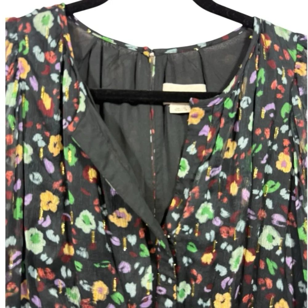 Anthropologie Long Sleeve Feminine‎ Floral Print Somerset Romper Black S - Image 7