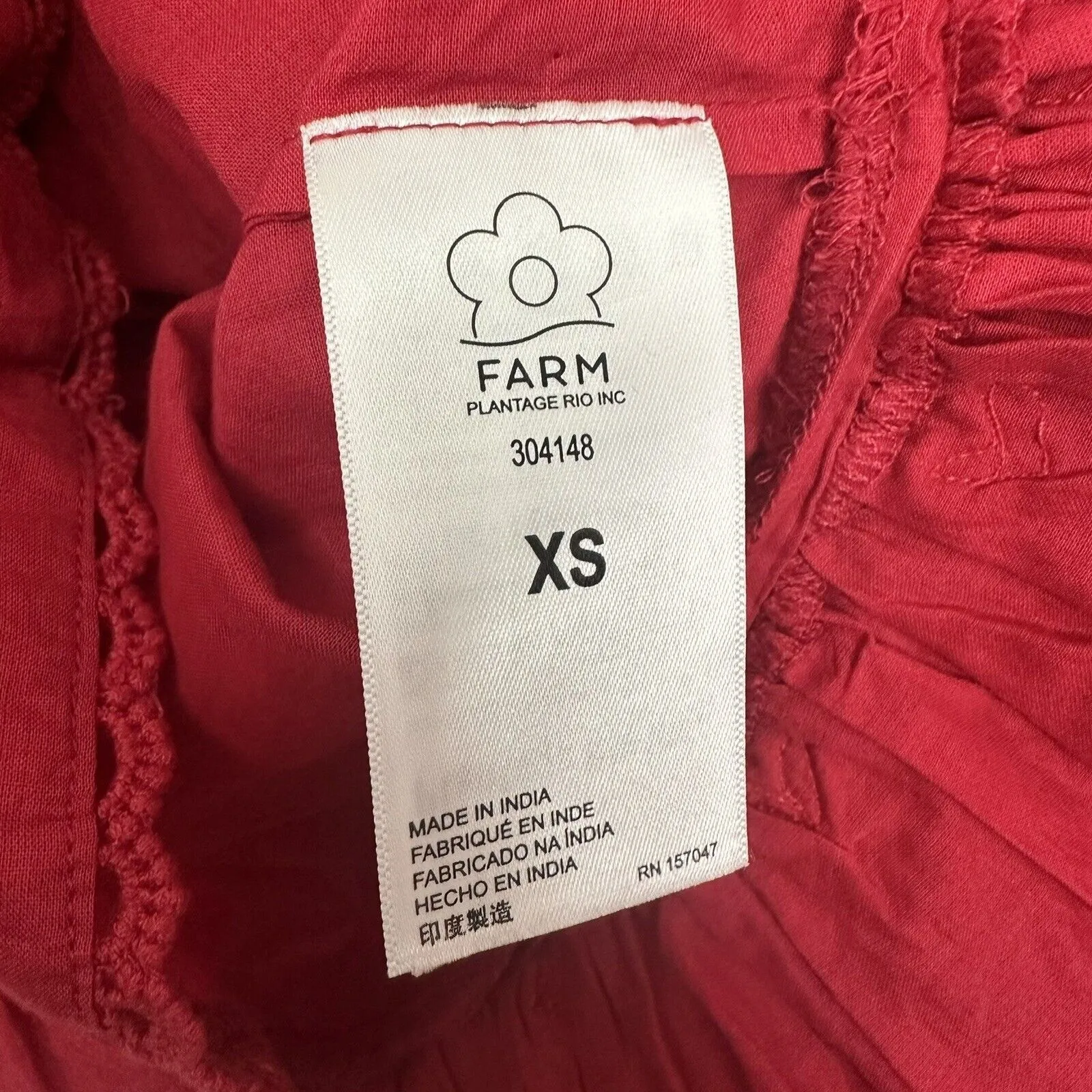 Farm Rio Women's Red 3D Heart Red Blouse Long Sleeve Smocked Size XS - Image 15