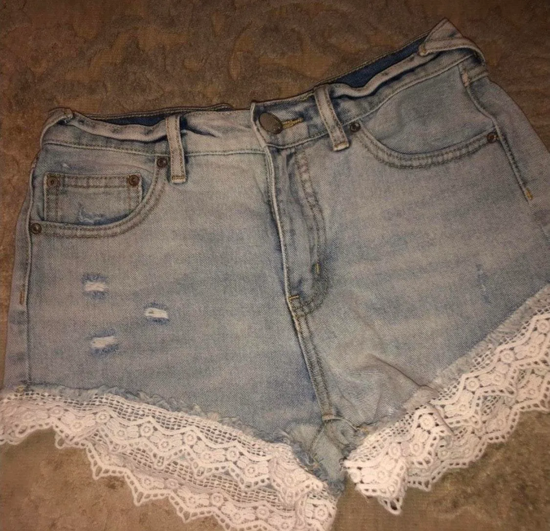 Lace Trim Shorts - Image 2