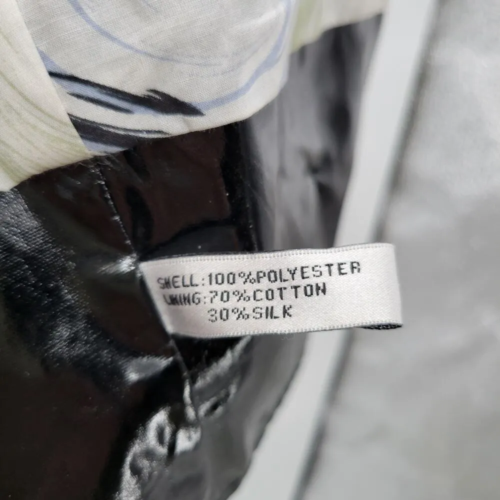 Walter Baker Shirt Womens 8 Black Faux Leather Buttons Asymmetrical Cropped - Image 8