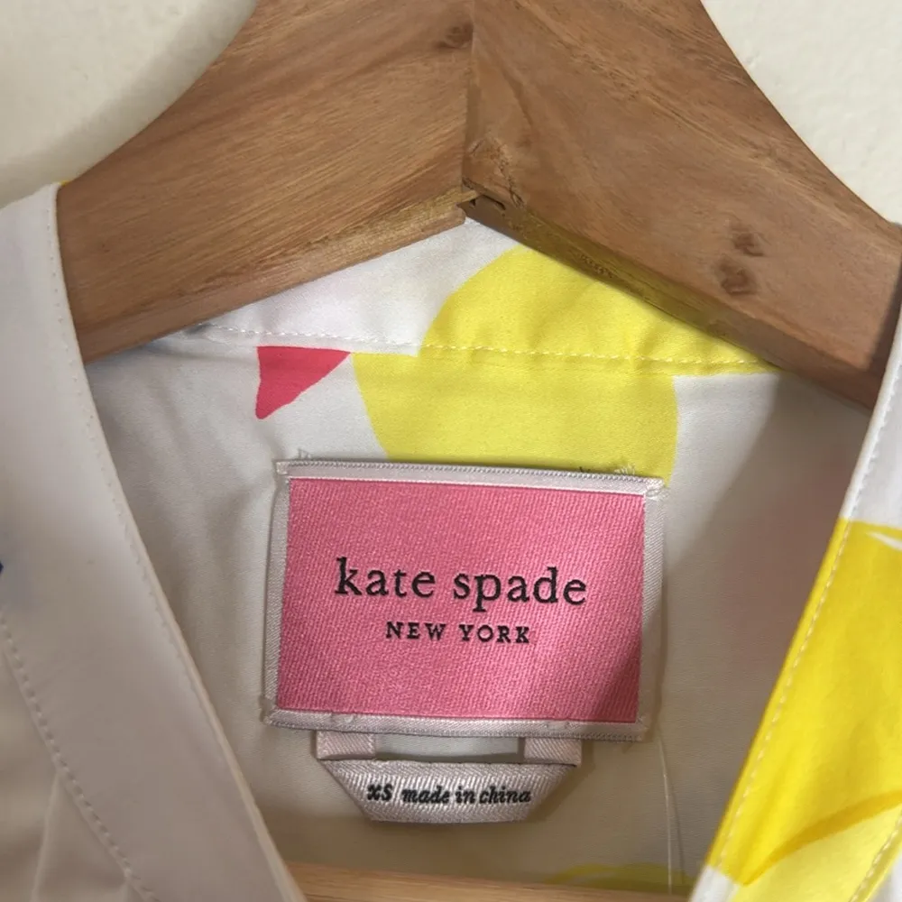 Kate spade lemon zest shirt dress Colorful Sleeveless Dress with Lemon Print XS - Image 6