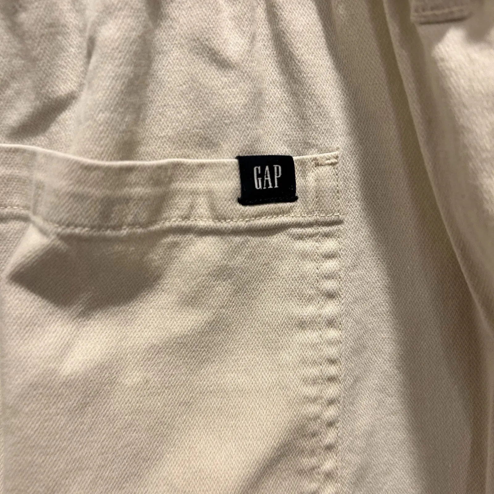 GAP Women's Cargo Jogger Pants Beige Cotton Lyocell Blend Sz XL Beach Athleisure - Image 5