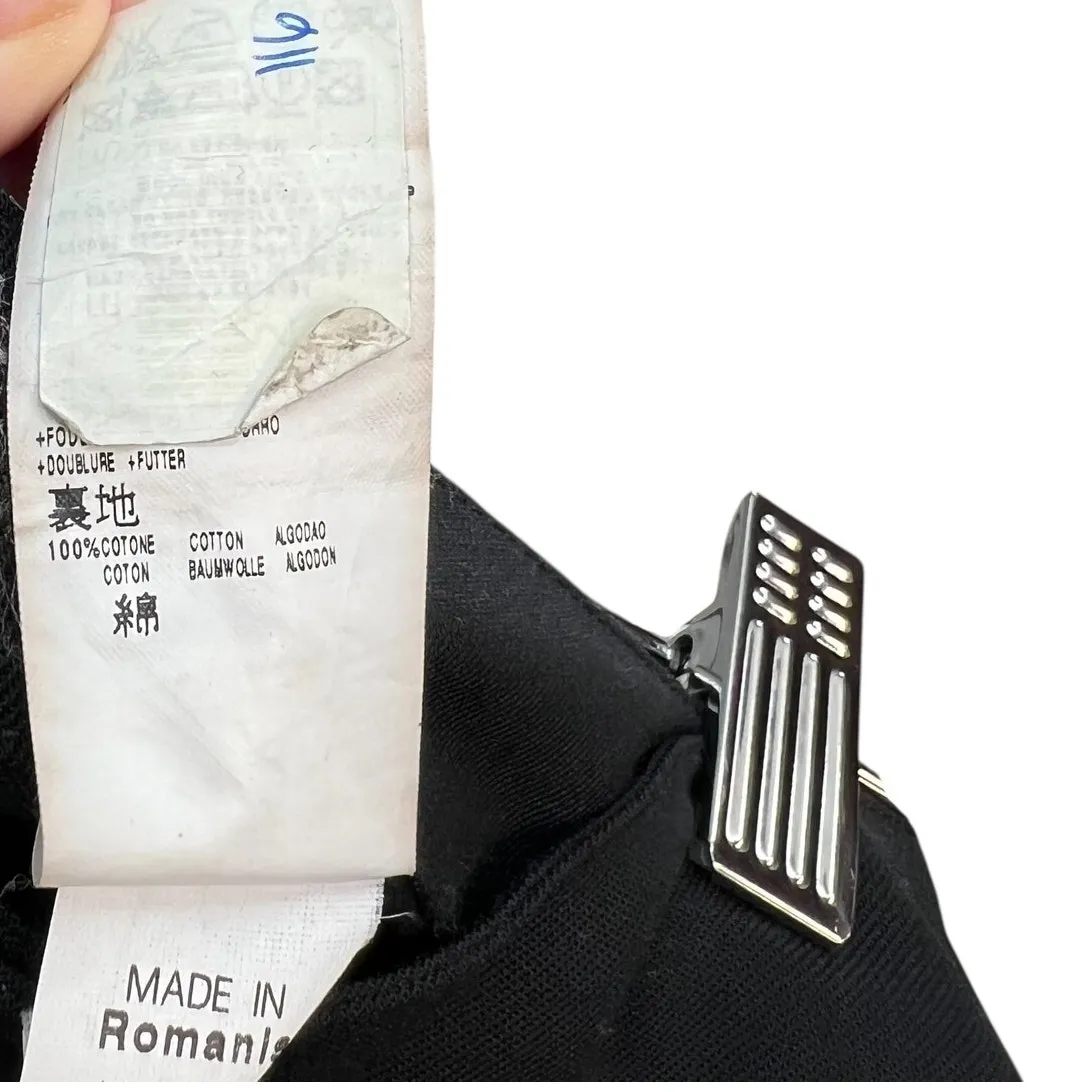 Moschino Jeans Donna Dress Pants Trousers Double Button Waist Black Size US 4 - Image 15