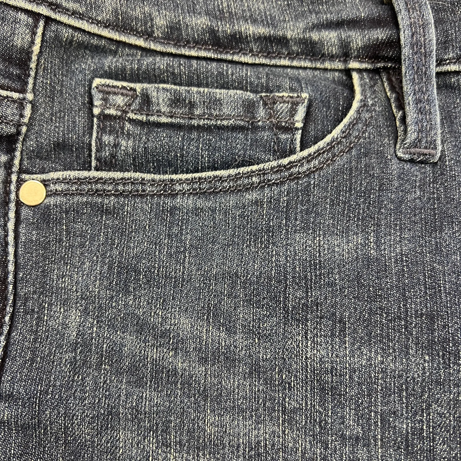 Athleta Skulptek Skinny Dark Wash Stretch Denim Mid Rise Jeans Size 10 - Image 6