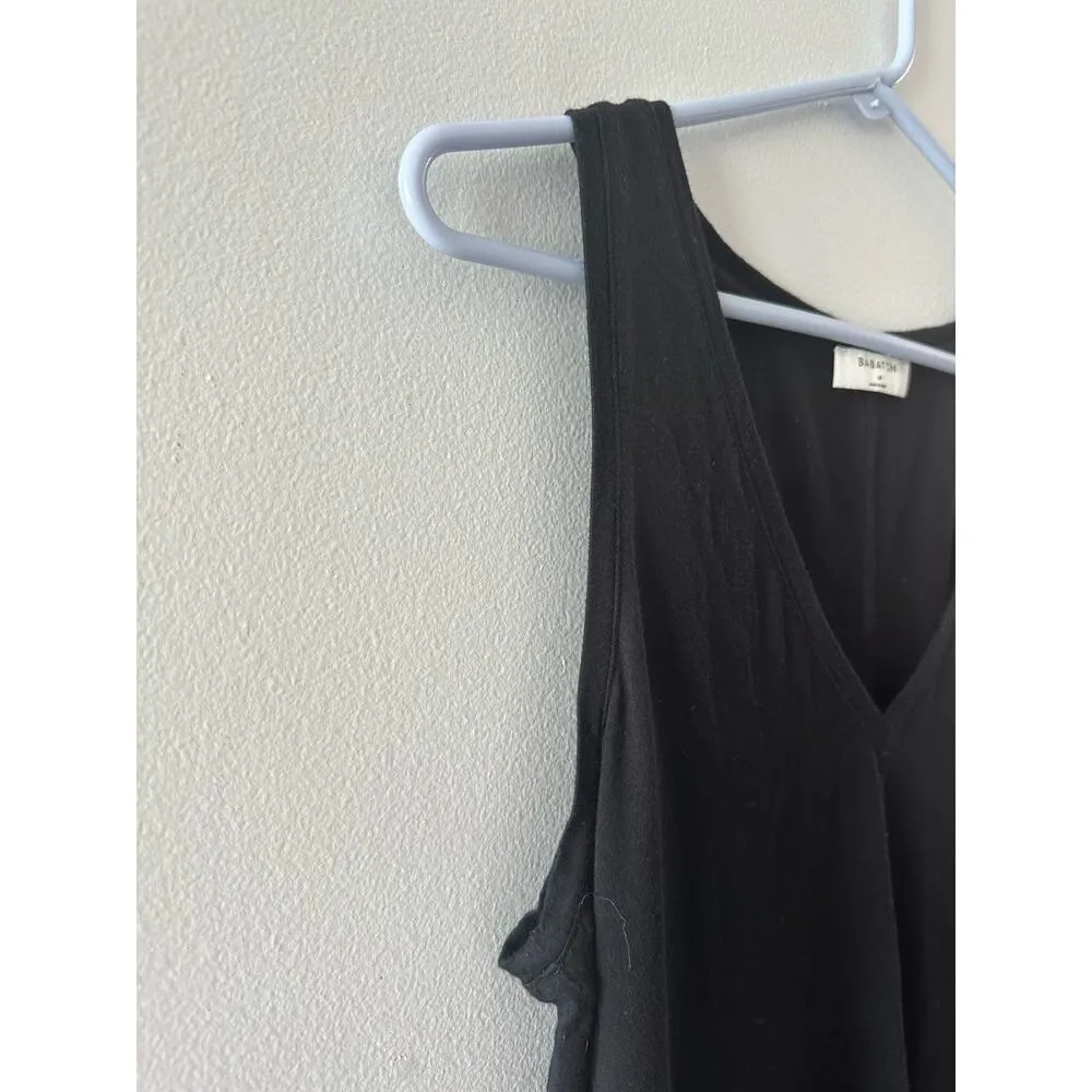 Babaton Aritzia Top Women's Medium Black Zayn Tank V-neck Minimalist Summer - Image 4