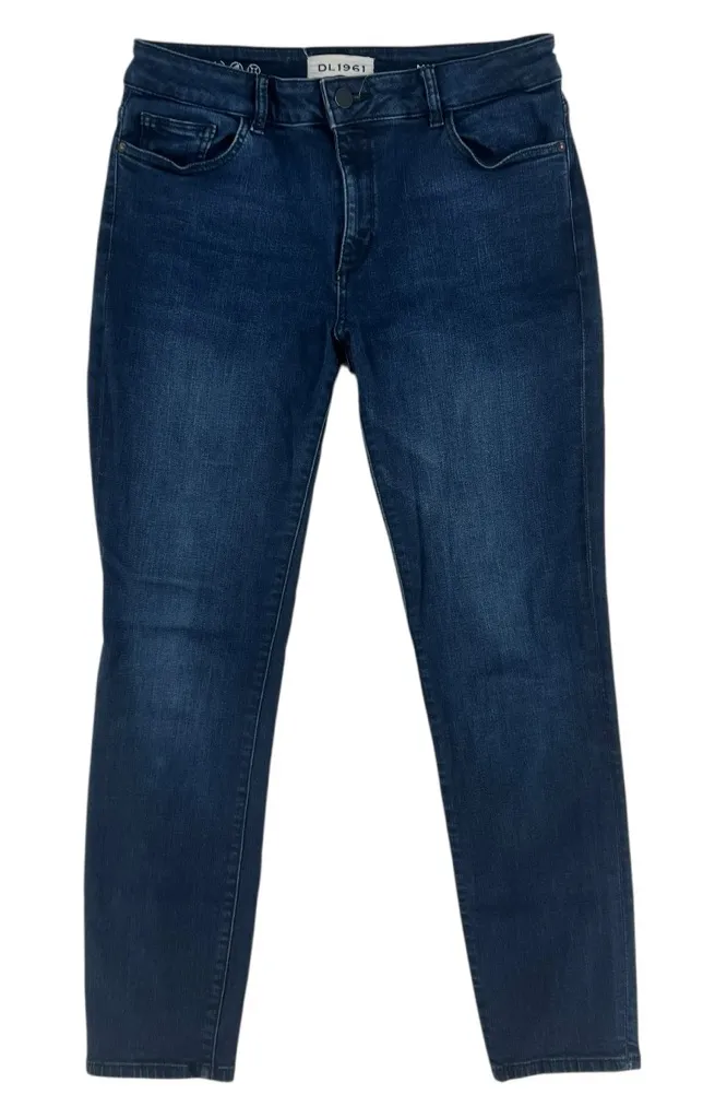 DL1961 Margaux Women's Dark Blue Denim Skinny Ankle Jeans Size 31 - Image 1
