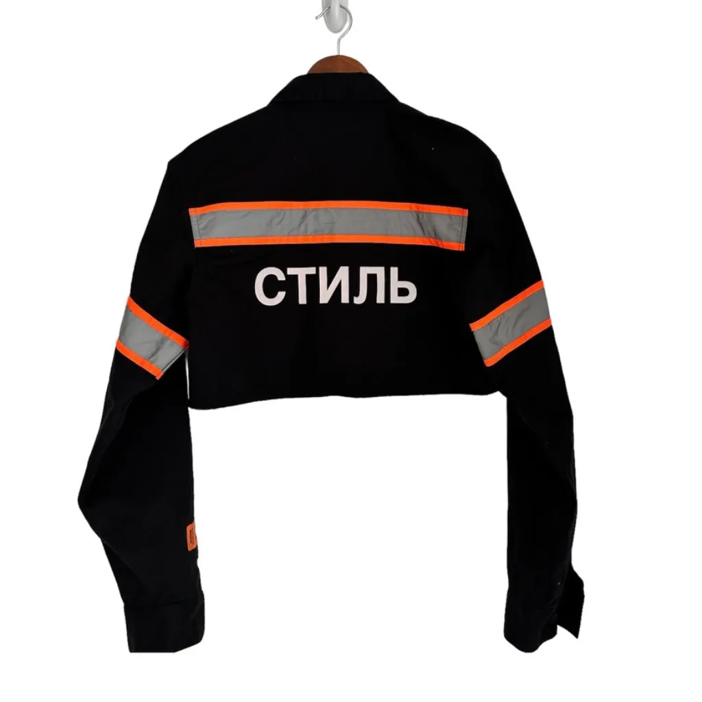 Heron Preston  Cropped Reflective Jacket - Image 8