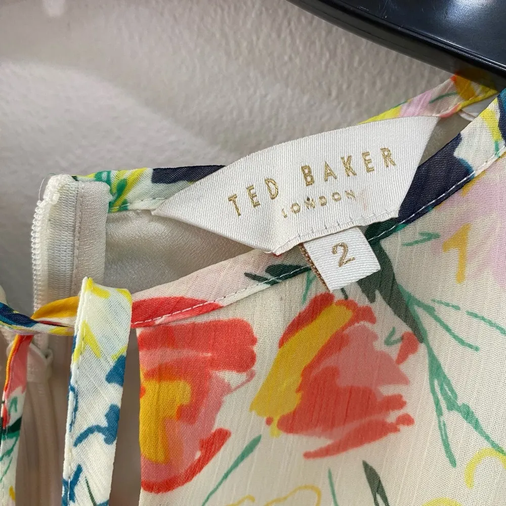 Ted Baker NWT  Haariss Floral Chiffon Mini Sun Dress - Image 5